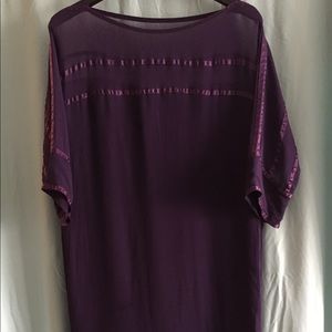 Well loved Diane Von Furstenberg Purple Silk Dress